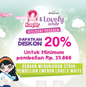 Emeron Lovely White dan Naughty Accessories Discount Program.